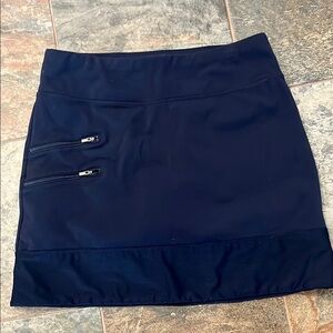 Athleta Navy Skirt with Zipper Accents